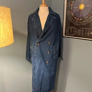 Mango denim trench with Classic Stitching and Care Tag
